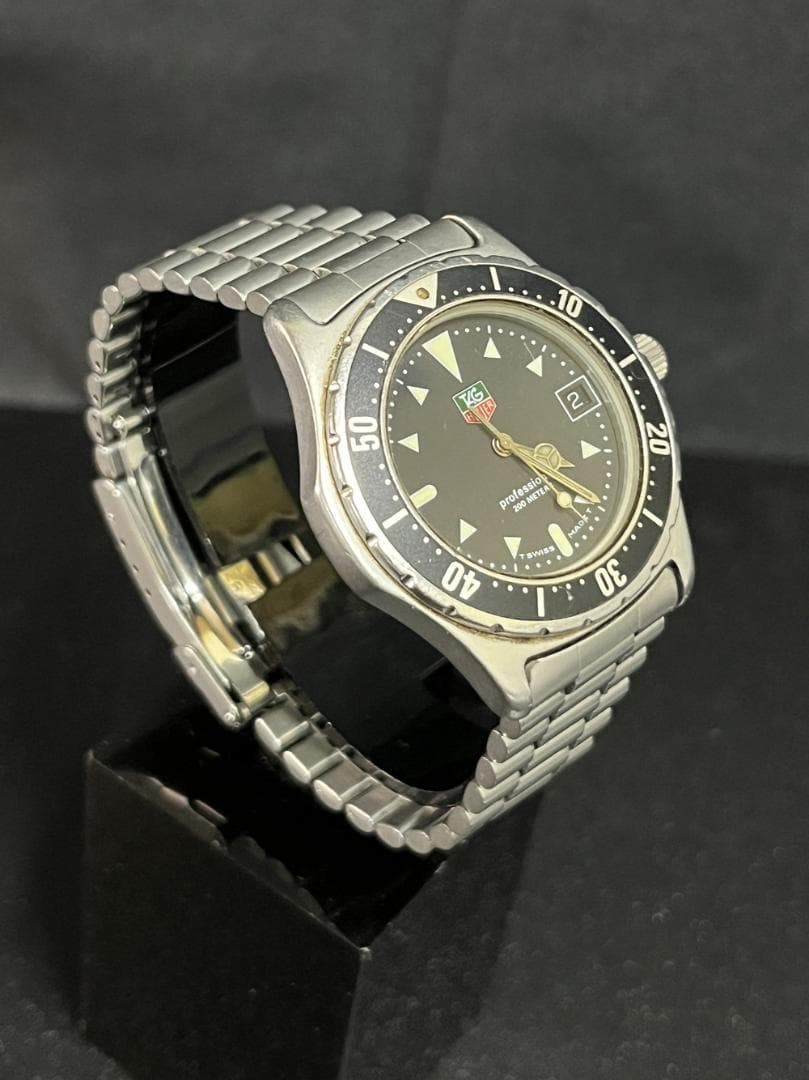 ◆TAG HEUER タグホイヤープロフェッショナルブラック 腕時計　08175