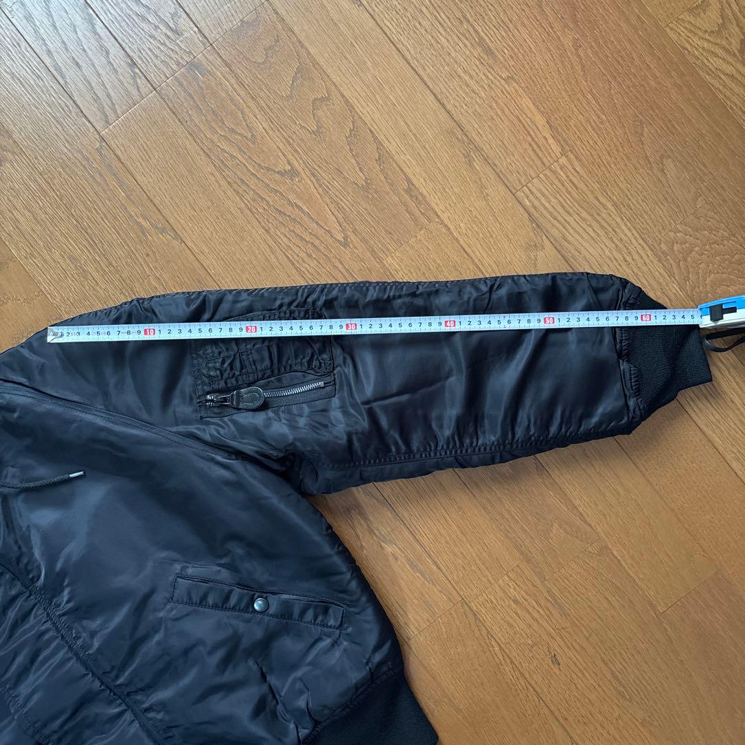 ヒューストン　N-2B ブラック　天然ファー使用