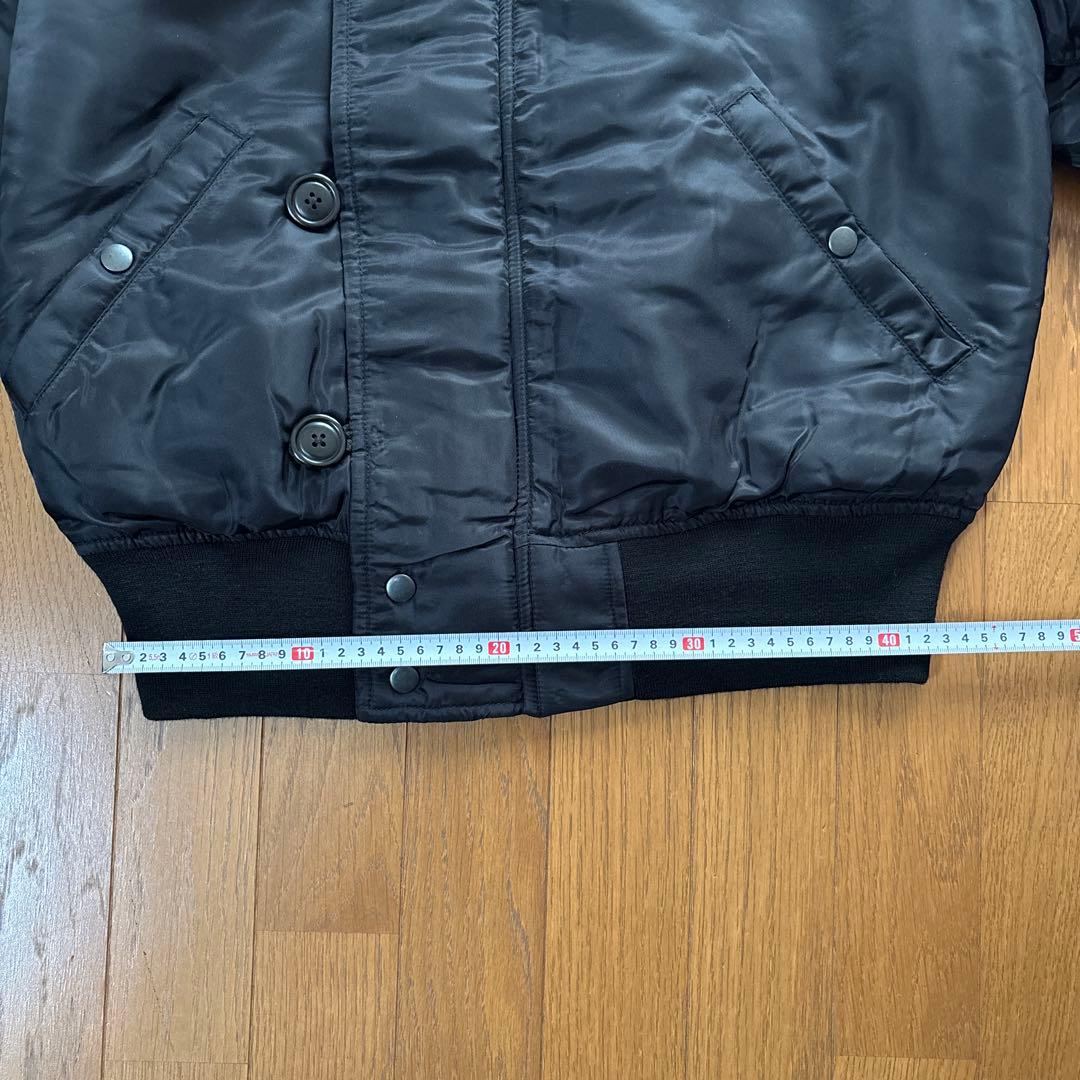 ヒューストン　N-2B ブラック　天然ファー使用