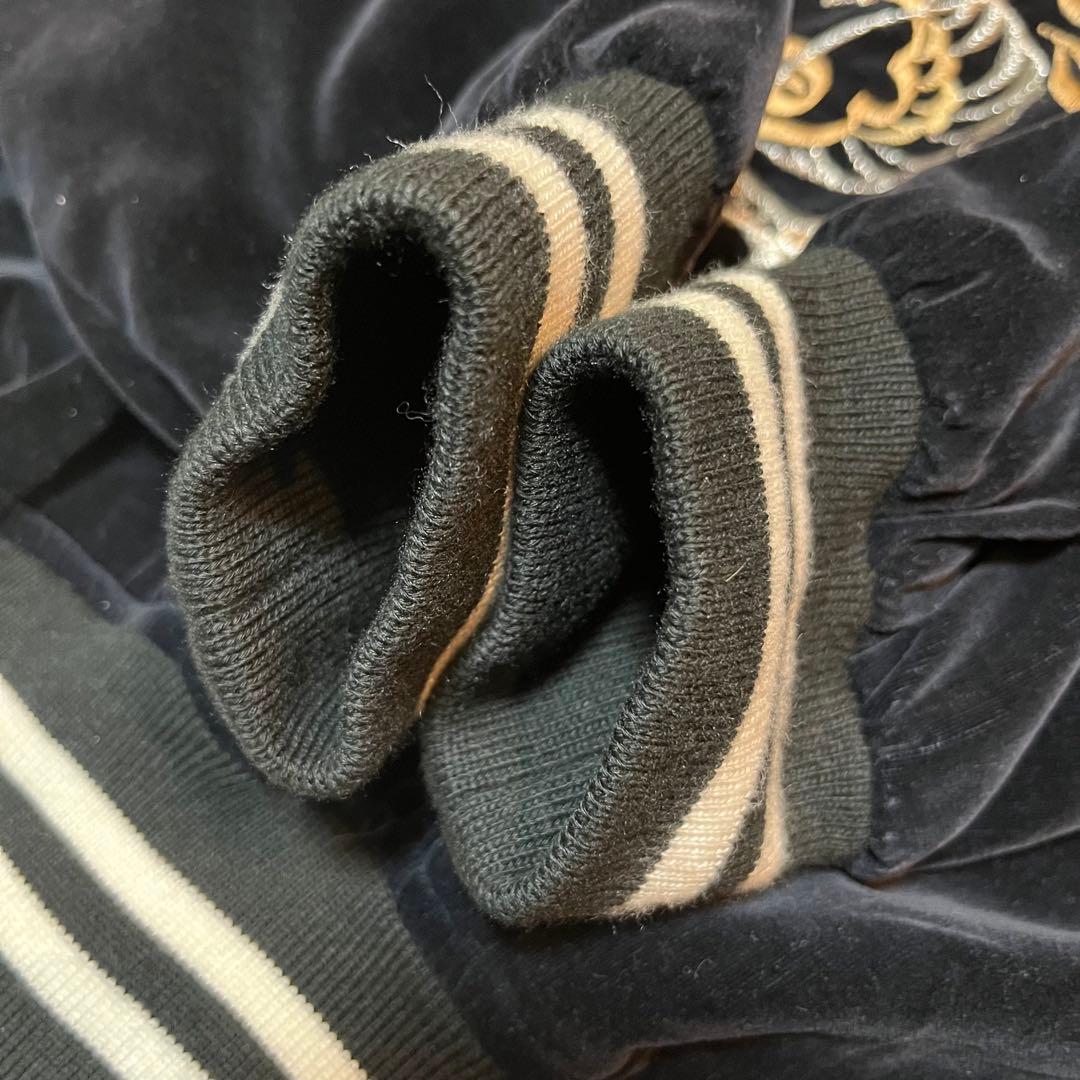 90s スカジャン　別珍　スーベニアジャケット　龍　富士　刺繍