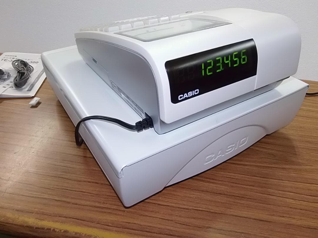 分離ケーブル付1207設定無料1202カシオTE-340ンボイスレジスター