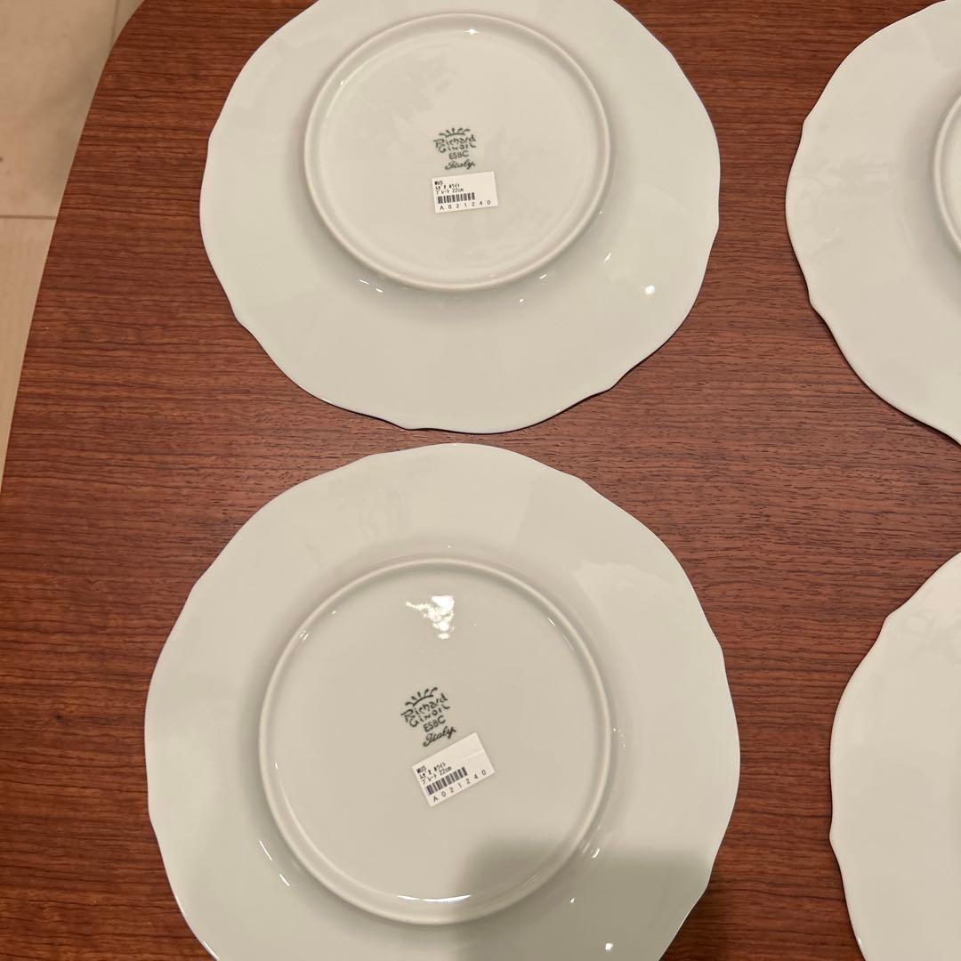 未使用　リチャード・ジノリ・ムセオ　白磁プレート4枚 ミュージオ museo