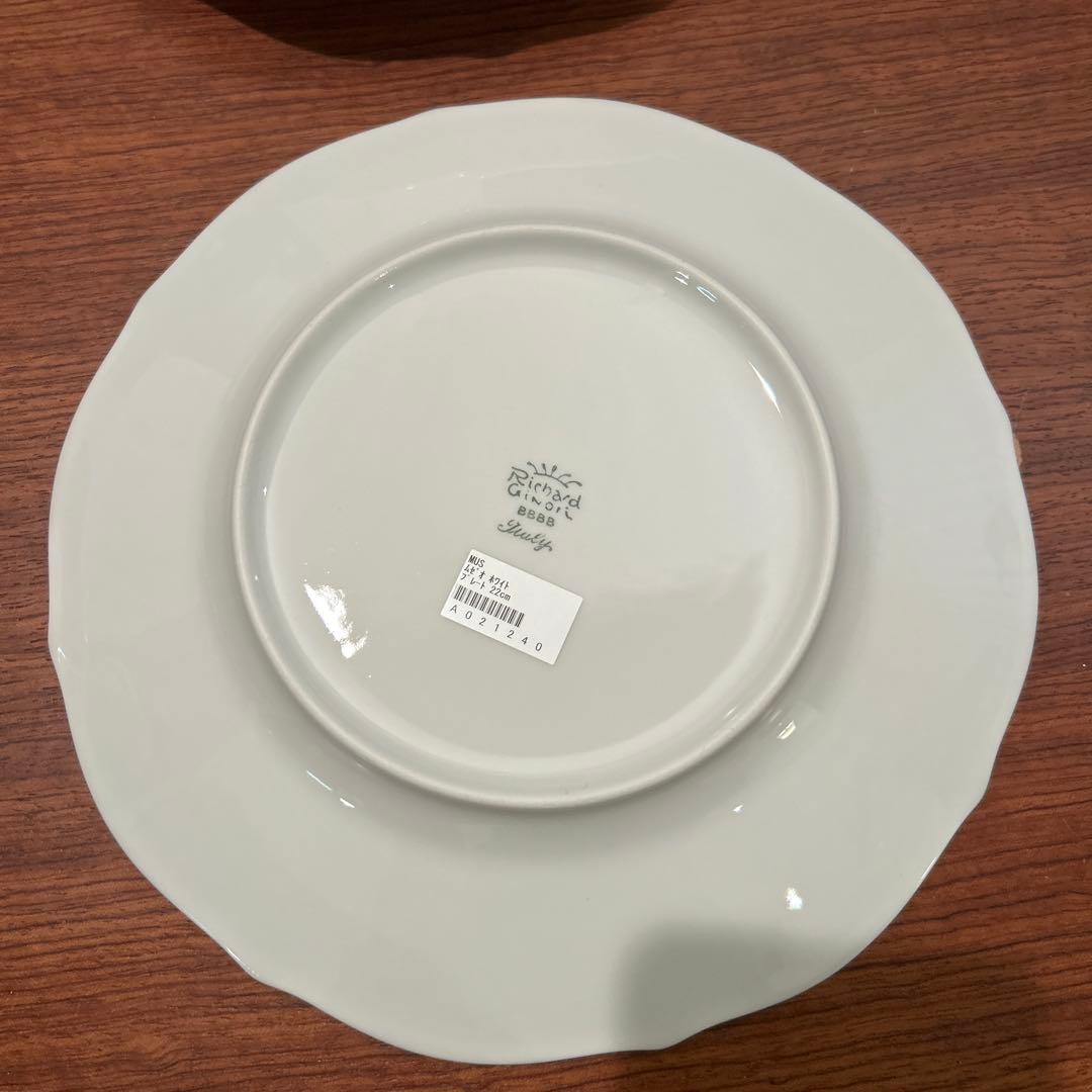 未使用　リチャード・ジノリ・ムセオ　白磁プレート4枚 ミュージオ museo