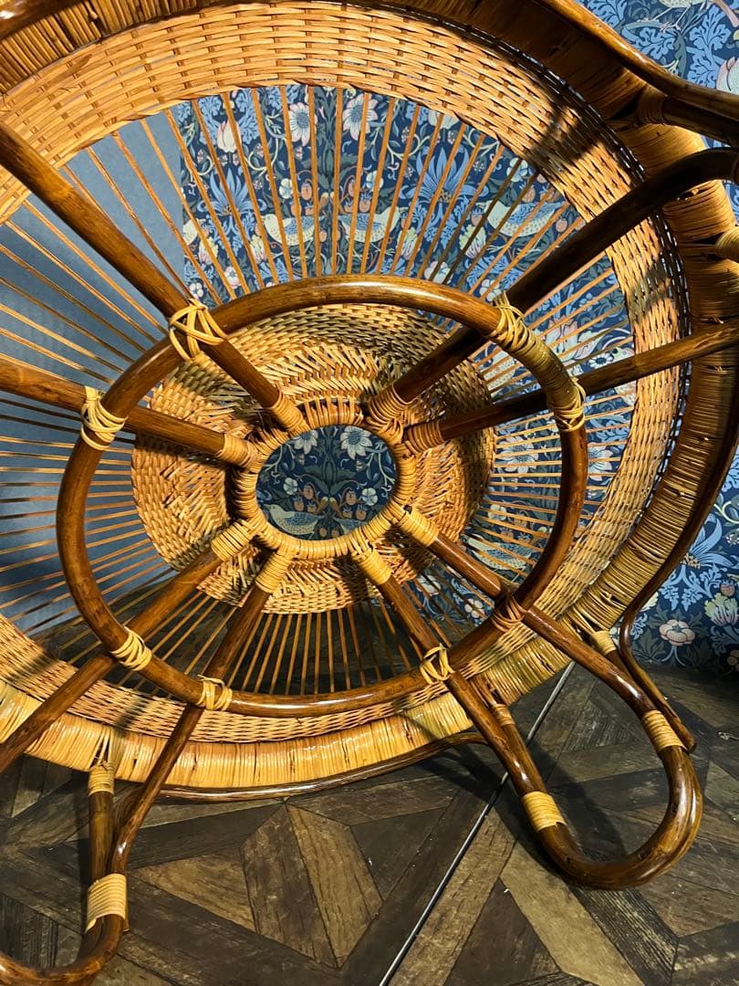 ラタン 竹 座卓 ローテーブル インテリア 昭和レトロ