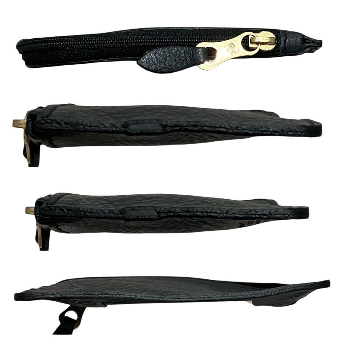 【極美品】イルビゾンテ ケース　キーケース　L字ファスナー　シボ革　保存袋