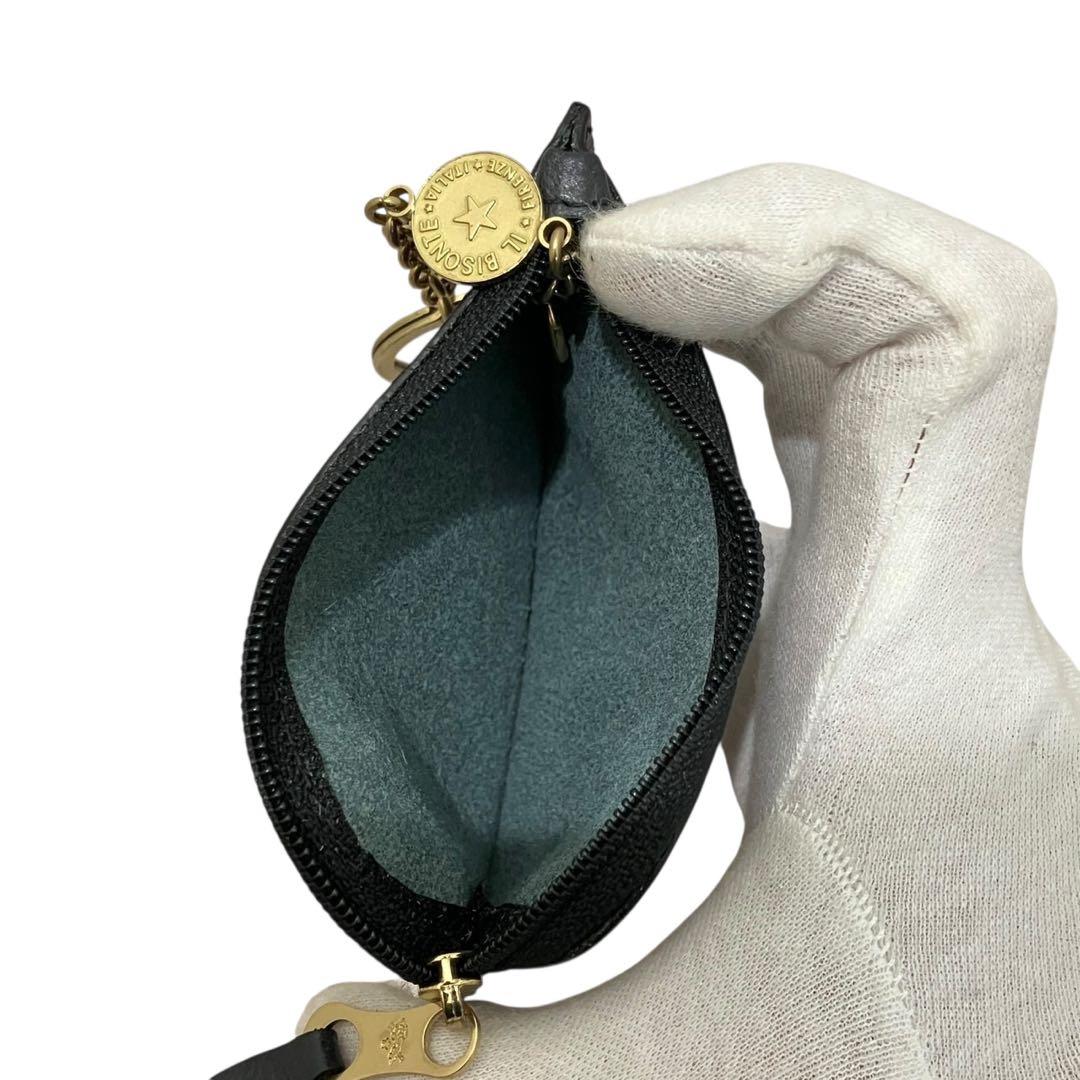 【極美品】イルビゾンテ ケース　キーケース　L字ファスナー　シボ革　保存袋