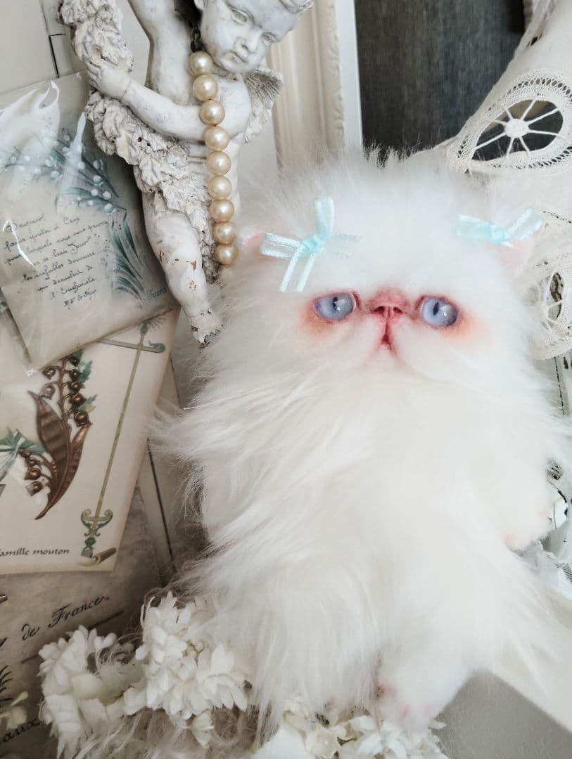 ポッケにゃん♡エキゾチックロングヘア♡子猫ちゃん♡アートドール♡ぬいぐるみ♡