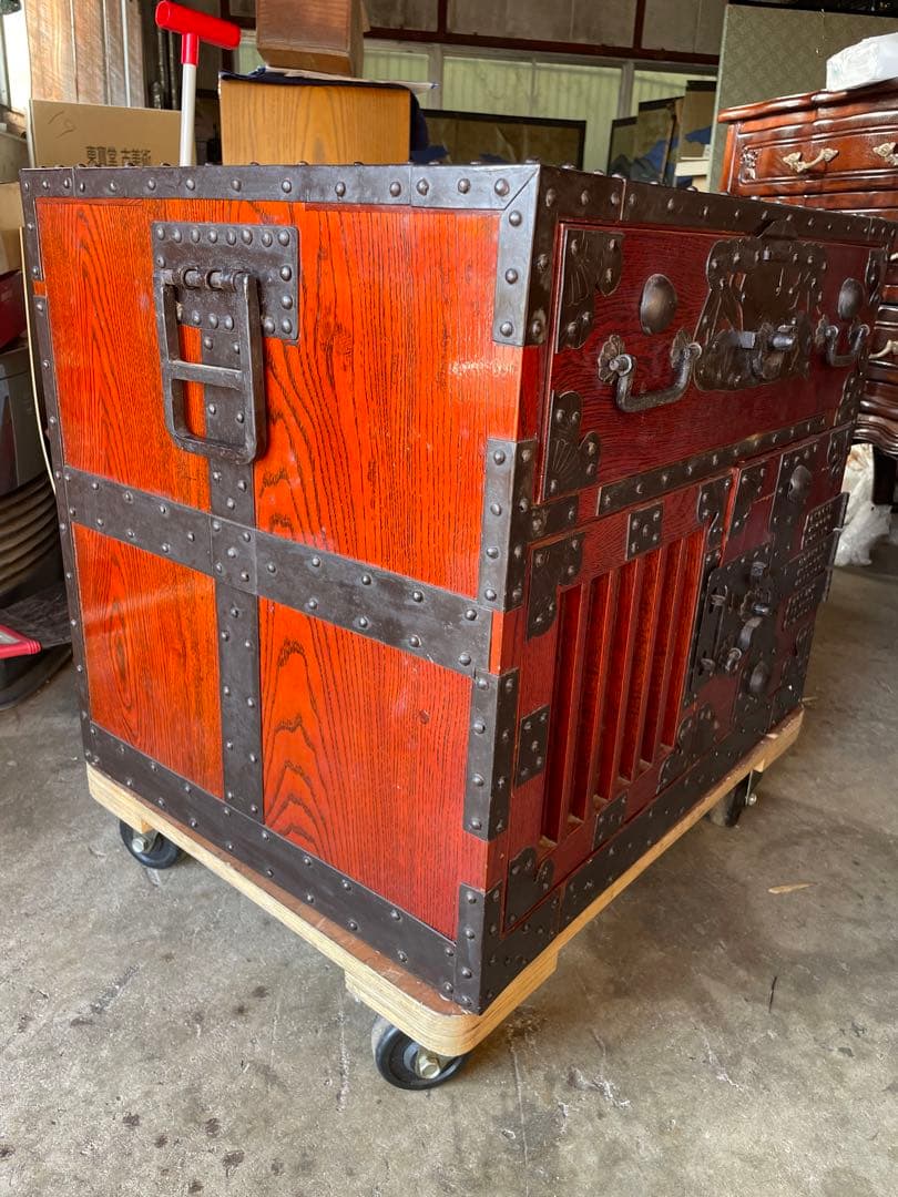 日孟車箪笥　美品　欅材 鉄器金具 時代和箪笥 ビンテージ