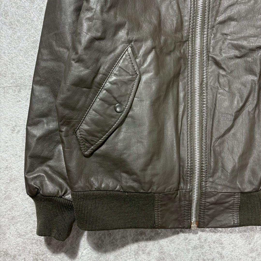 ジャケット・アウター MA-1 cow hide leather bomber jacket M