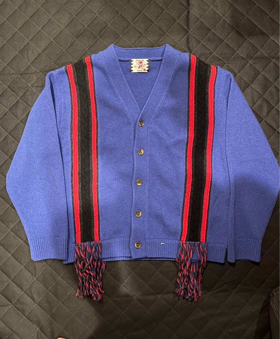 SON OF THE CHEESE M カーディガン 青