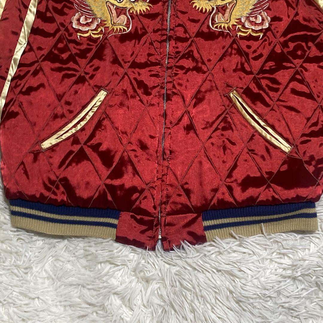 【美品】テーラー東洋 別珍 スカジャン M 虎 鷲 龍 日本地図 ヴィンテージ