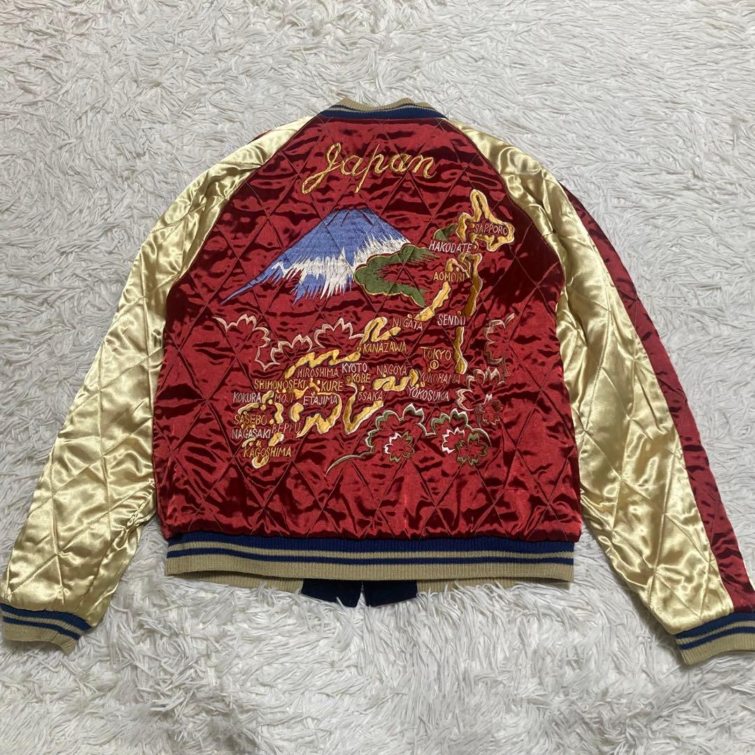 【美品】テーラー東洋 別珍 スカジャン M 虎 鷲 龍 日本地図 ヴィンテージ