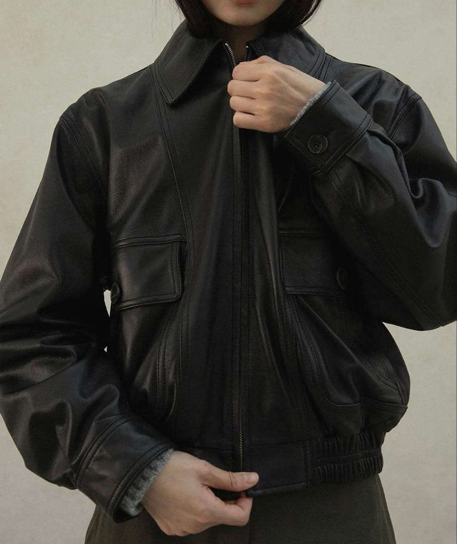 ohotoro A2 lambskin jacket レザージャケットラムスキン