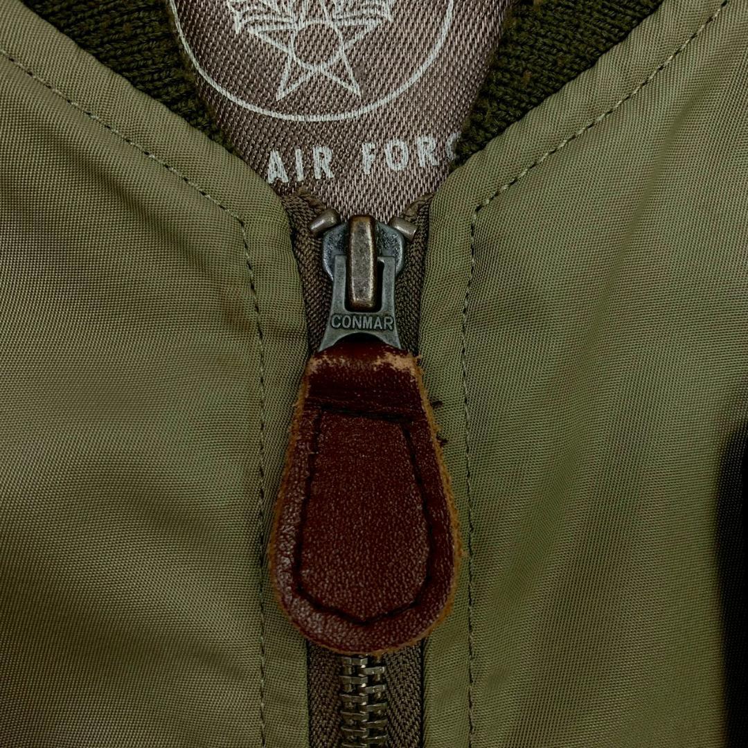 HOUSTON L-2 フライトジャケット カーキ ワッペン 38　E011