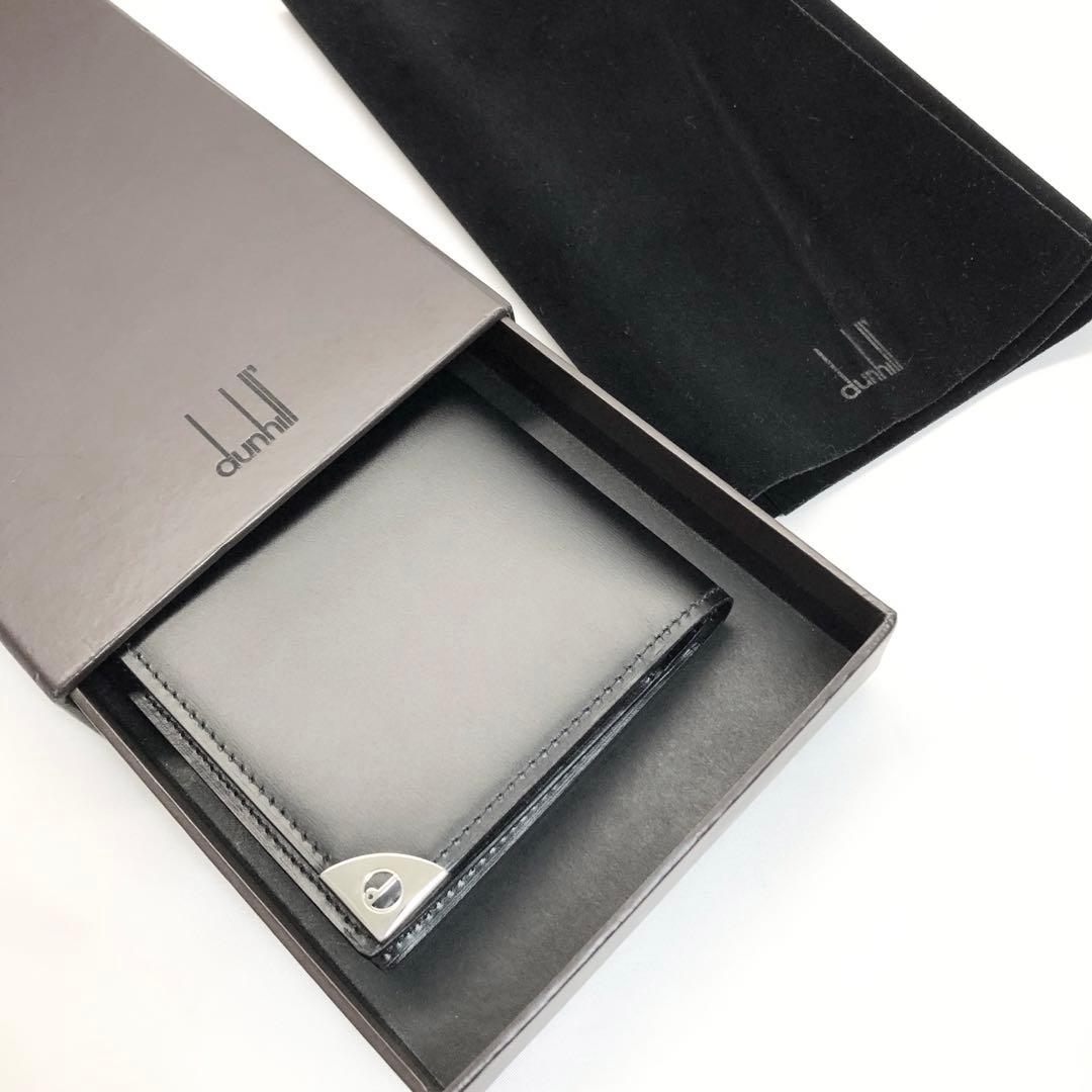 【未使用✨】　dunhill ダンヒル 二つ折り長財布 レザー ブラック　箱付き