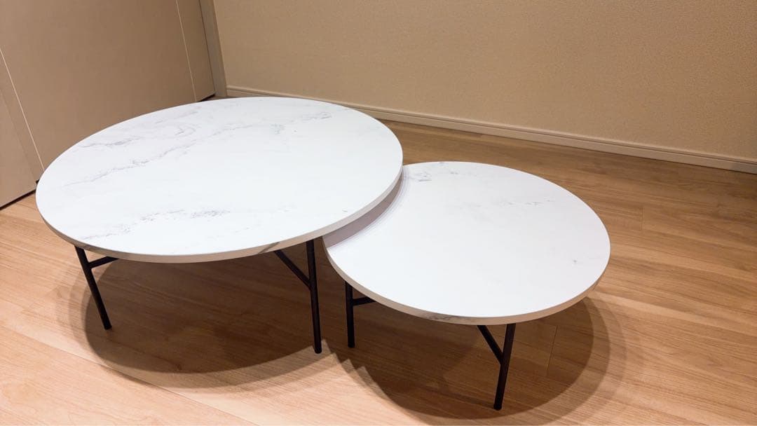 ⭐️定価:16,990円⭐️ 【LOWYA】 大理石柄ネストテーブル