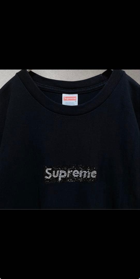 Supreme×Swarovski シュプリームスワロスキーBOXロゴTシャツ