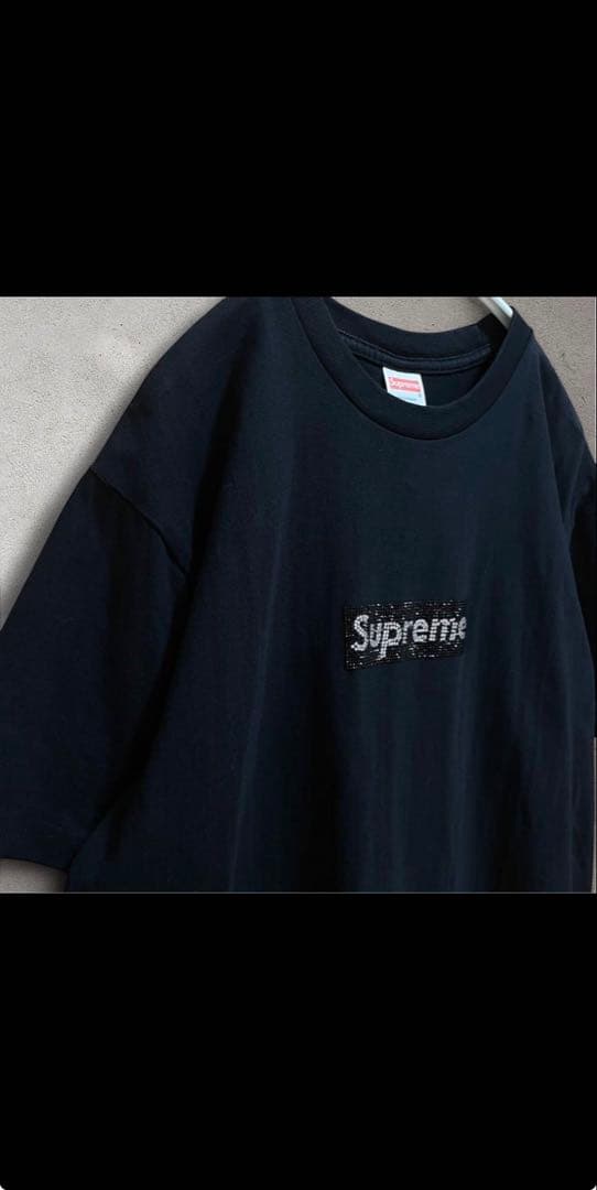Supreme×Swarovski シュプリームスワロスキーBOXロゴTシャツ