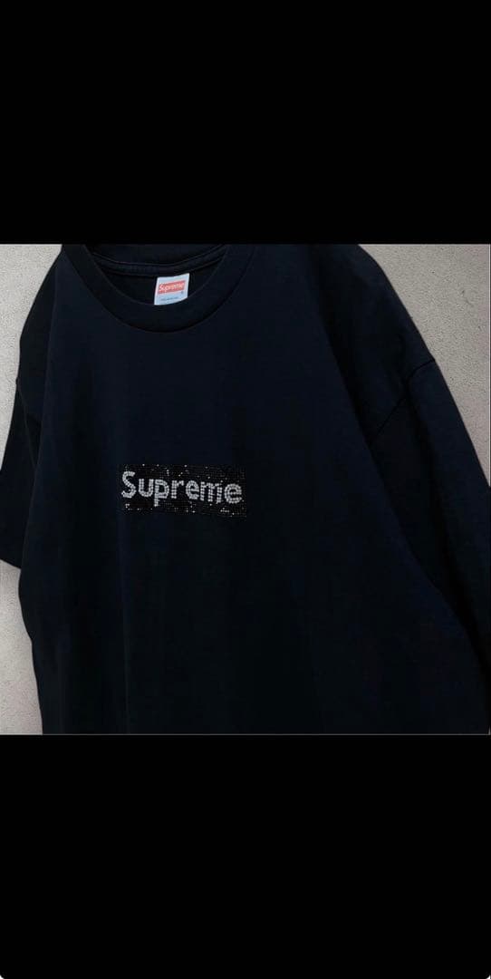 Supreme×Swarovski シュプリームスワロスキーBOXロゴTシャツ