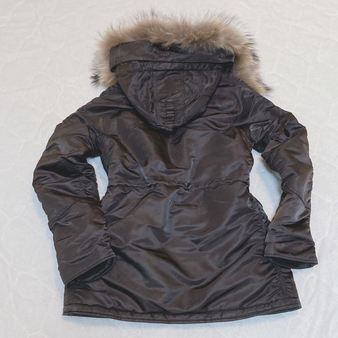 希少　アルファインダストリーズ　Ｌ　ブラウン　ミニタリージャケット　N-3B