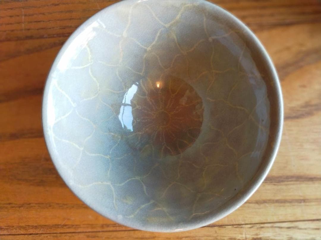 十二代坂倉新兵衛　萩 網紋飯碗　六客　共箱