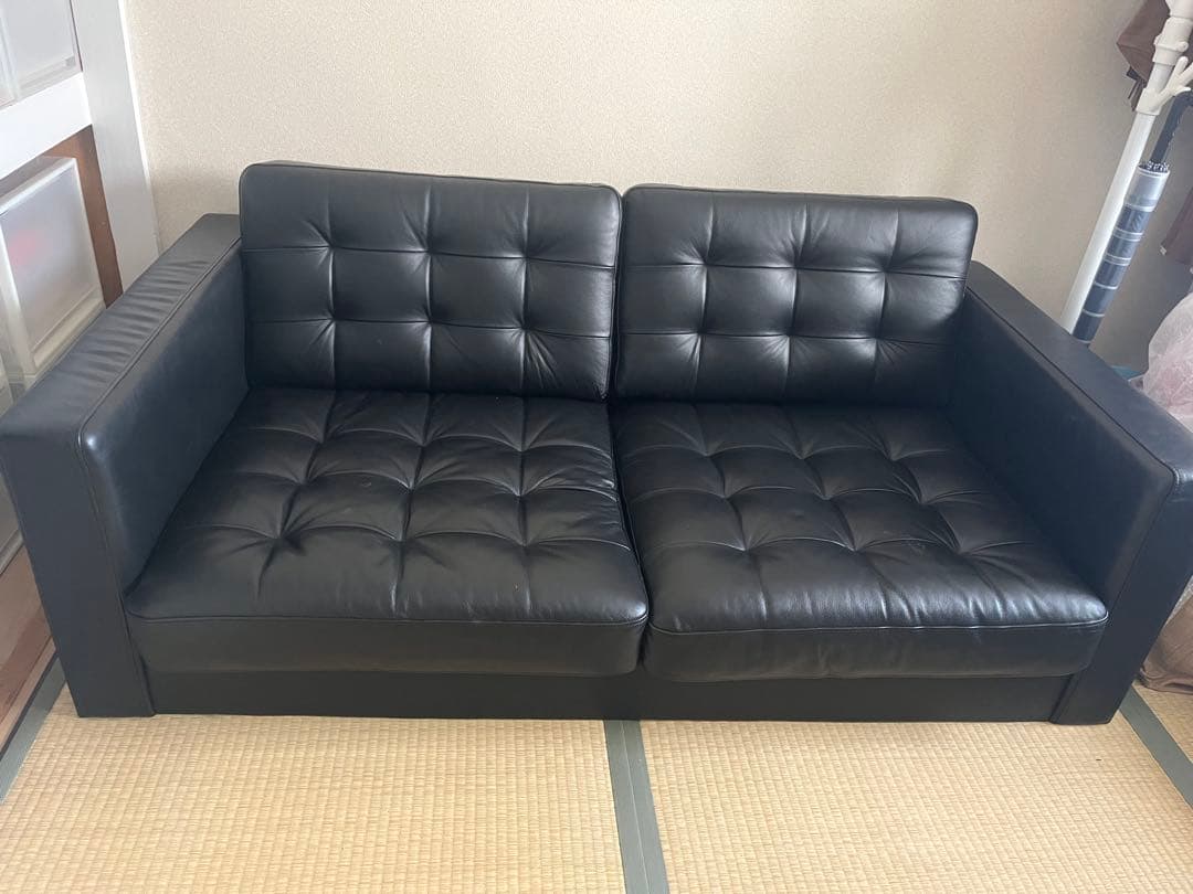 IKEA LANDSKRONA ブラック 2人掛けソファ