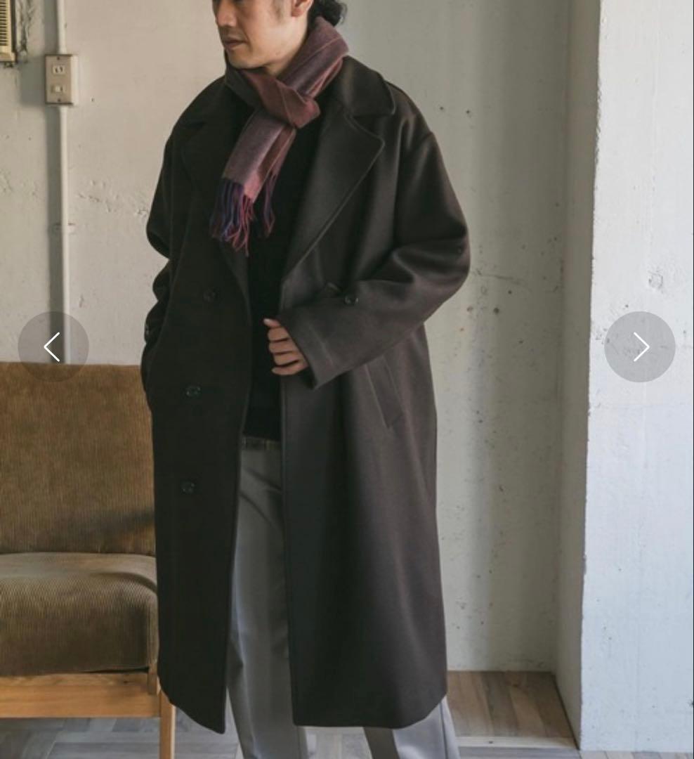 URBAN RESEARCH DOORS オーバーバルマカンコート　ネイビー