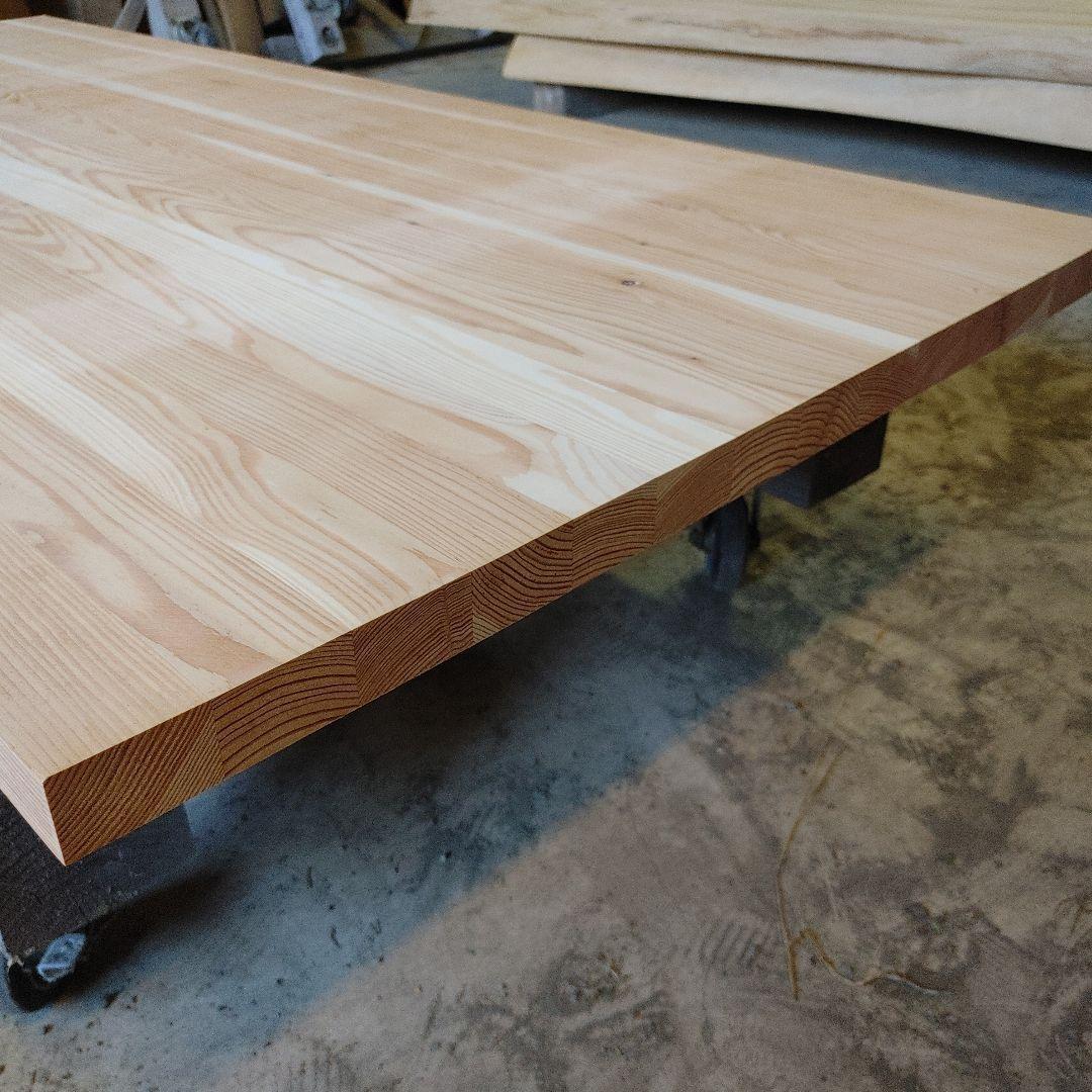 送料込み　唐松カラマツ14枚ハギ板　無垢材天板テーブルカウンター DIY番号64