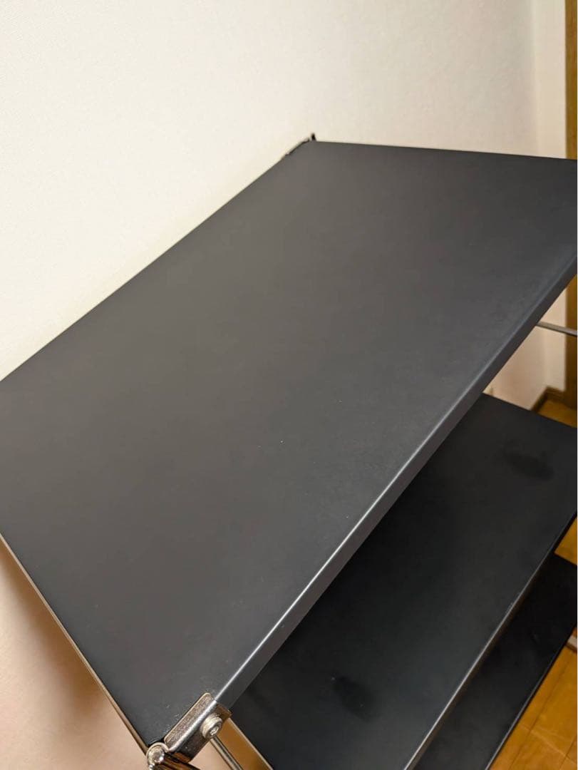 ■送料込■無印良品 ステンレスユニットシェルフ ダークグレー 棚 収納 黒