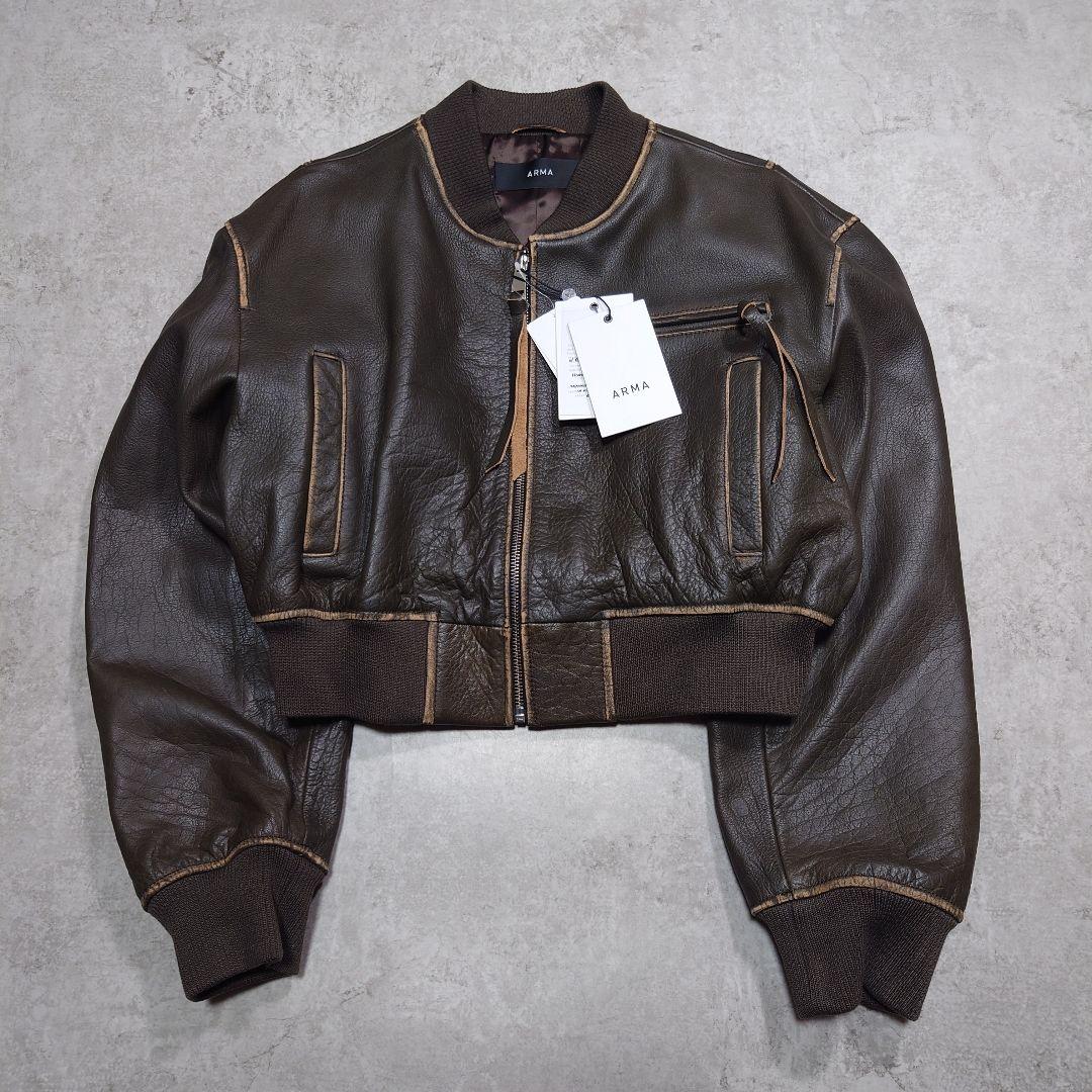 ARMA アルマ ELETTRA レザージャケット ヴィンテージ加工 36