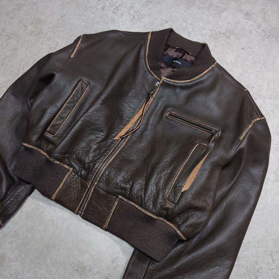 ARMA アルマ ELETTRA レザージャケット ヴィンテージ加工 36