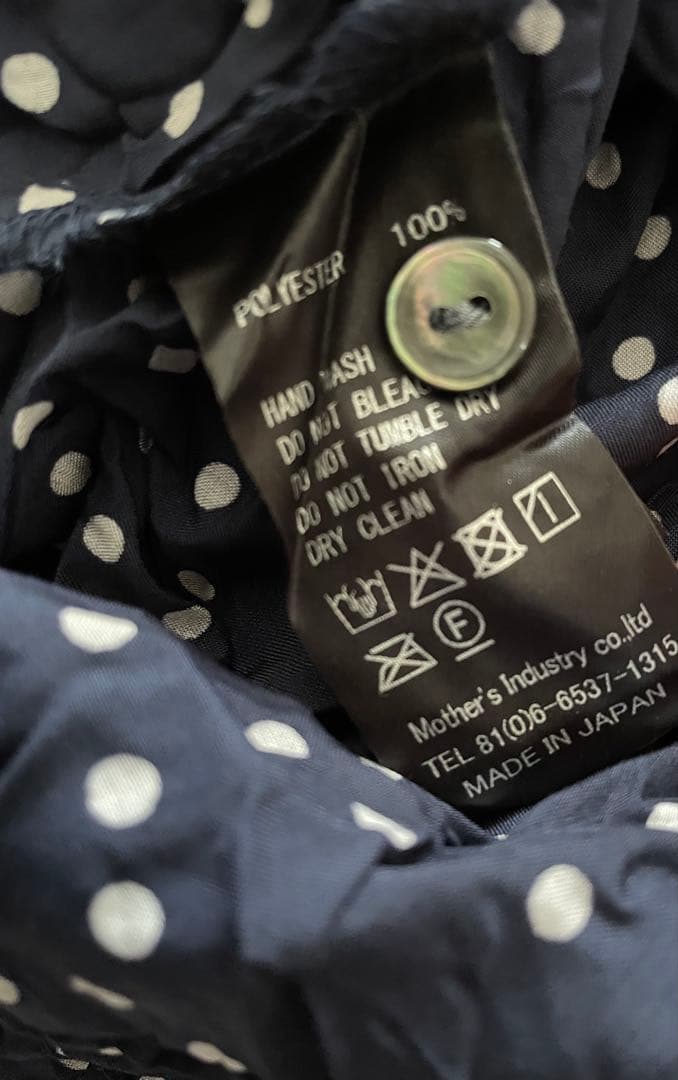 ミズイロインド ドットプリントワッシャーシャツ