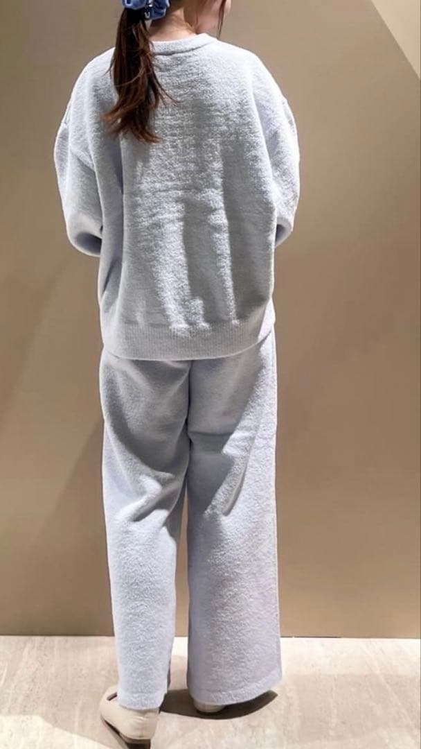 新品タグ付 ジェラートピケ シーズープルオーバー&ロングパンツ ブルー