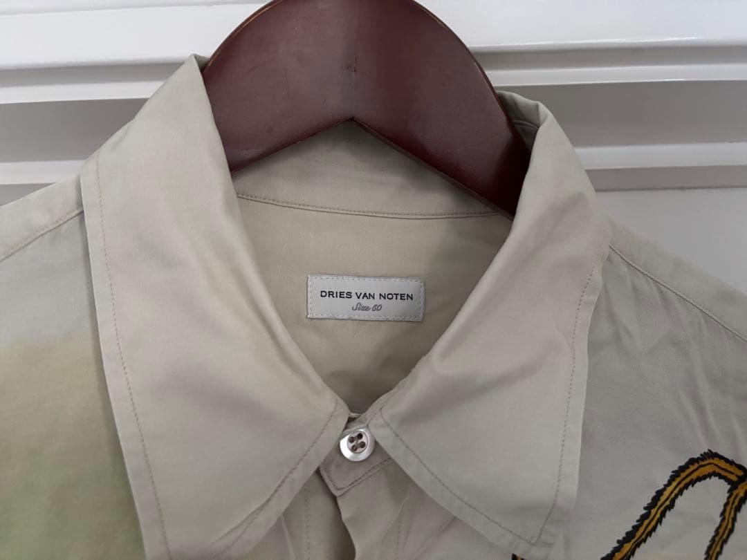 Dries Van Noten ドリスヴァンノッテン 花と鳥プリント 長袖シャツ