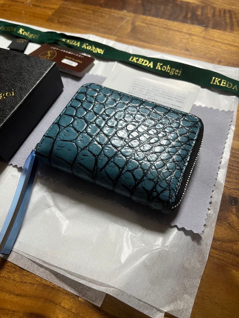 新品 池田工芸 アルチザンクロコ 海神 ワダツミ クロコダイルマルチウォレット