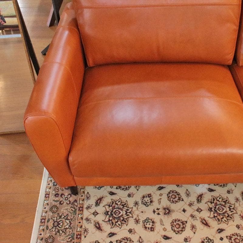 三人掛けソファ オイルレザー 革張り 本革 高級 リビング 668-047