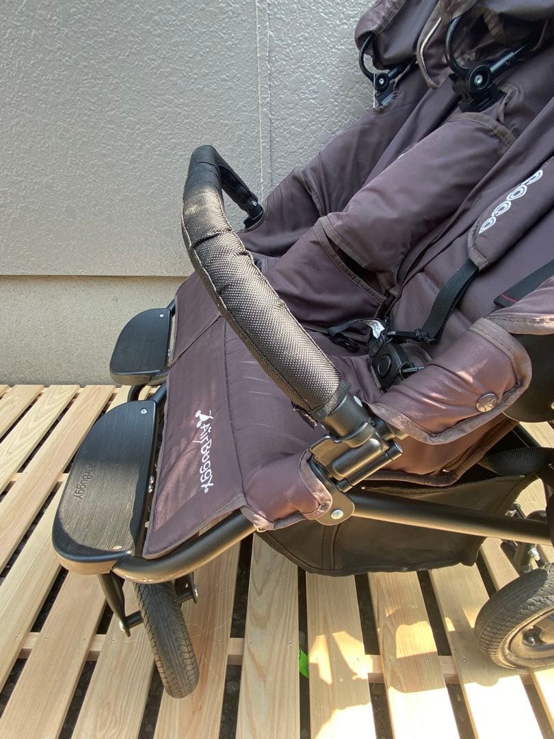 美品★エアバギー ココダブル 双子用ベビーカー　バギーボード　セット付き