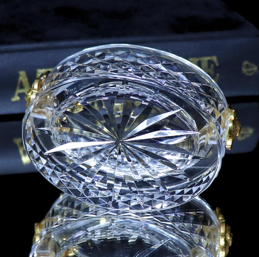 オールド・バカラ 極稀少 天使文ブロンズ装飾 オーバル型灰皿 ディアマン・ビゾー