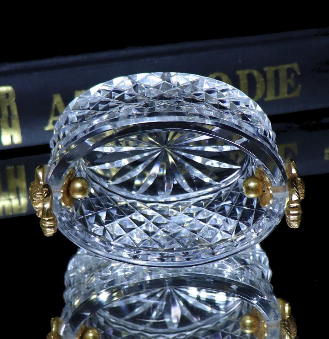 オールド・バカラ 極稀少 天使文ブロンズ装飾 オーバル型灰皿 ディアマン・ビゾー