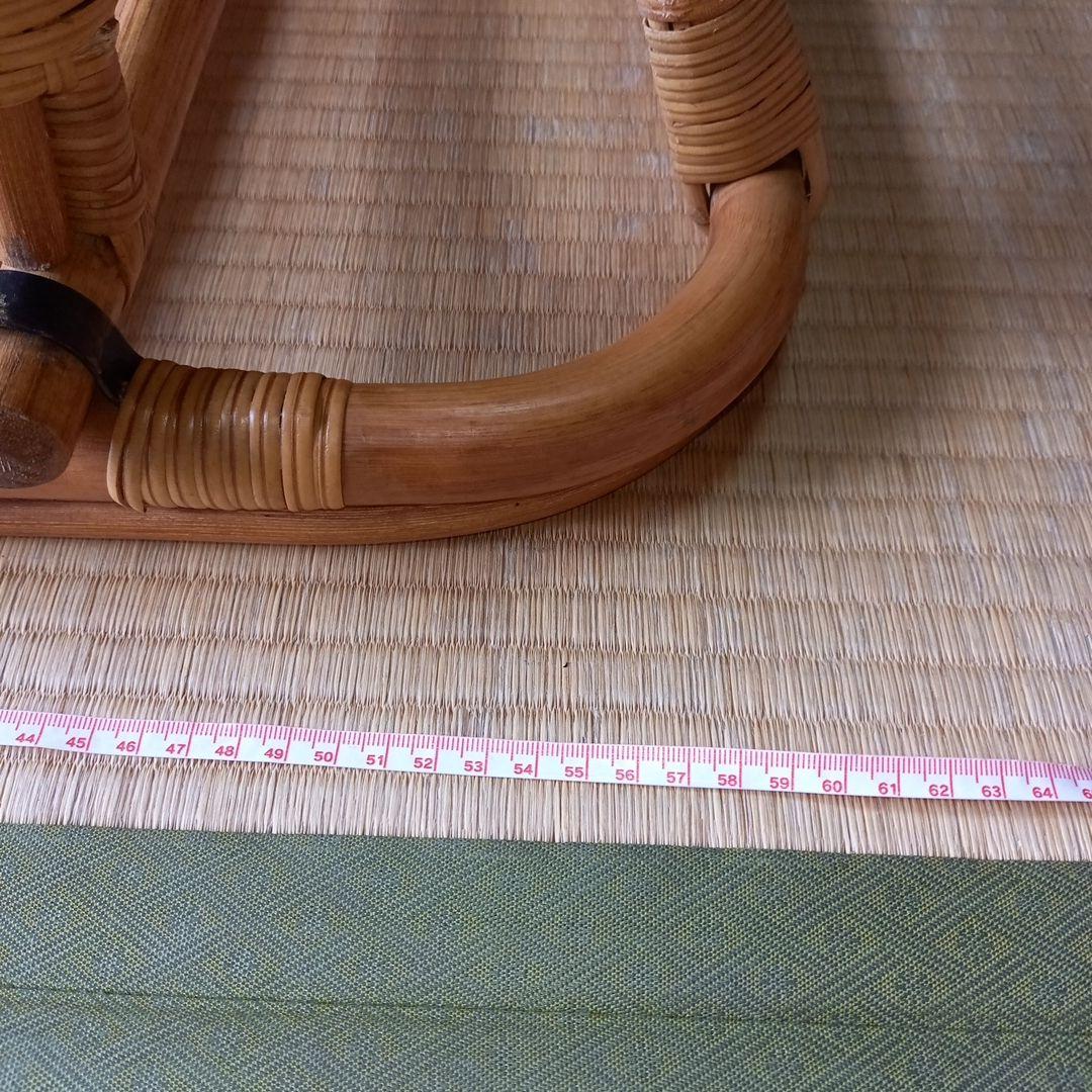 籐家具　折りたたみ座椅子 リクライニング　背もたれ付き　ラタン