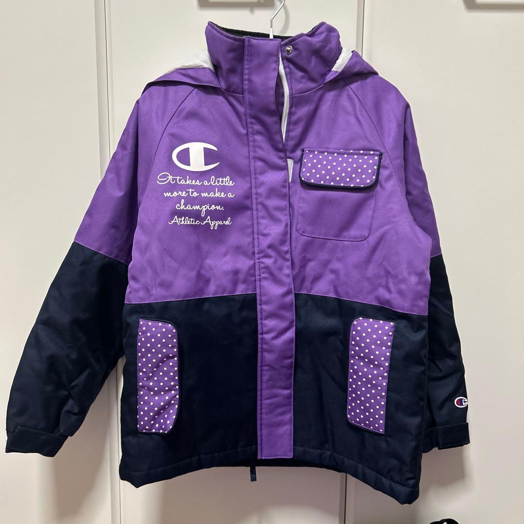 新品　チャンピオン　スキーウェア　スノボウェア　紫　パープル　上下　150cm