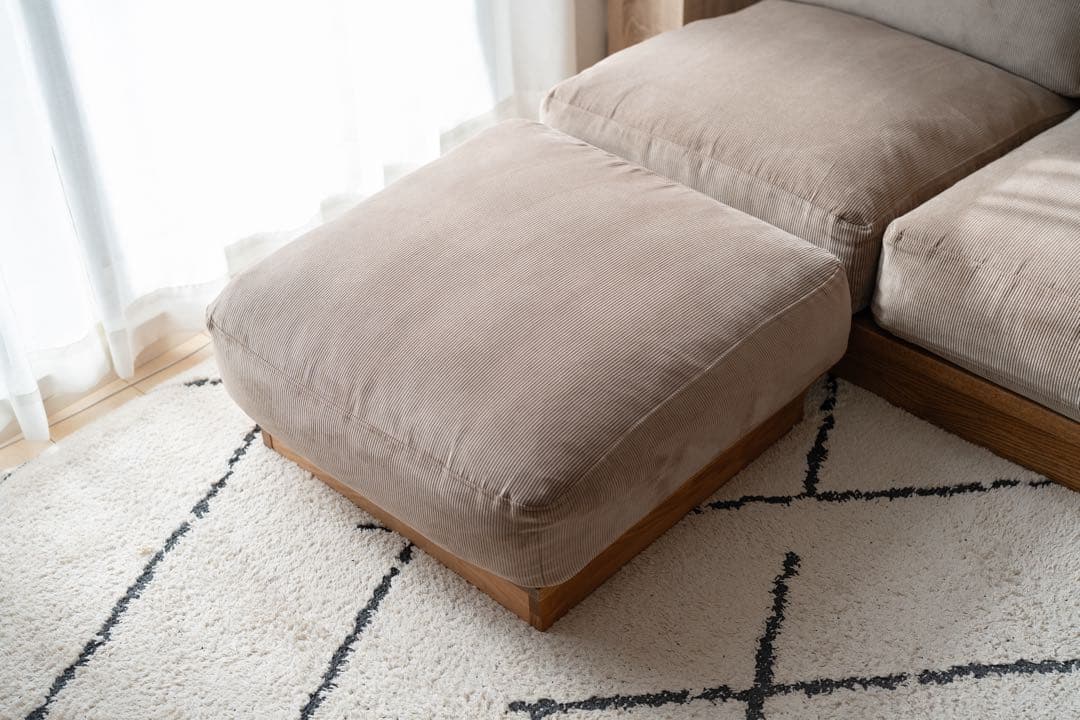 MOMO NATURAL/クラウドローソファ オットマン/ソファ別売/たのメル便