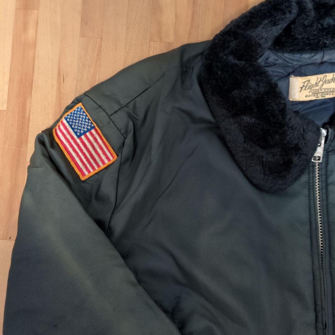 が*が様 80s FLIGHT JACKET ボア襟 ナイロンブルゾン
