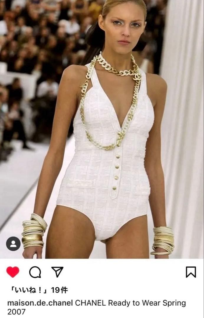 CHANEL ツイード スイムワンピース スイムウェア 水着 ビキニ シャネル