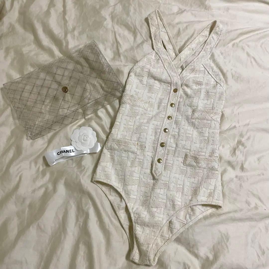 CHANEL ツイード スイムワンピース スイムウェア 水着 ビキニ シャネル
