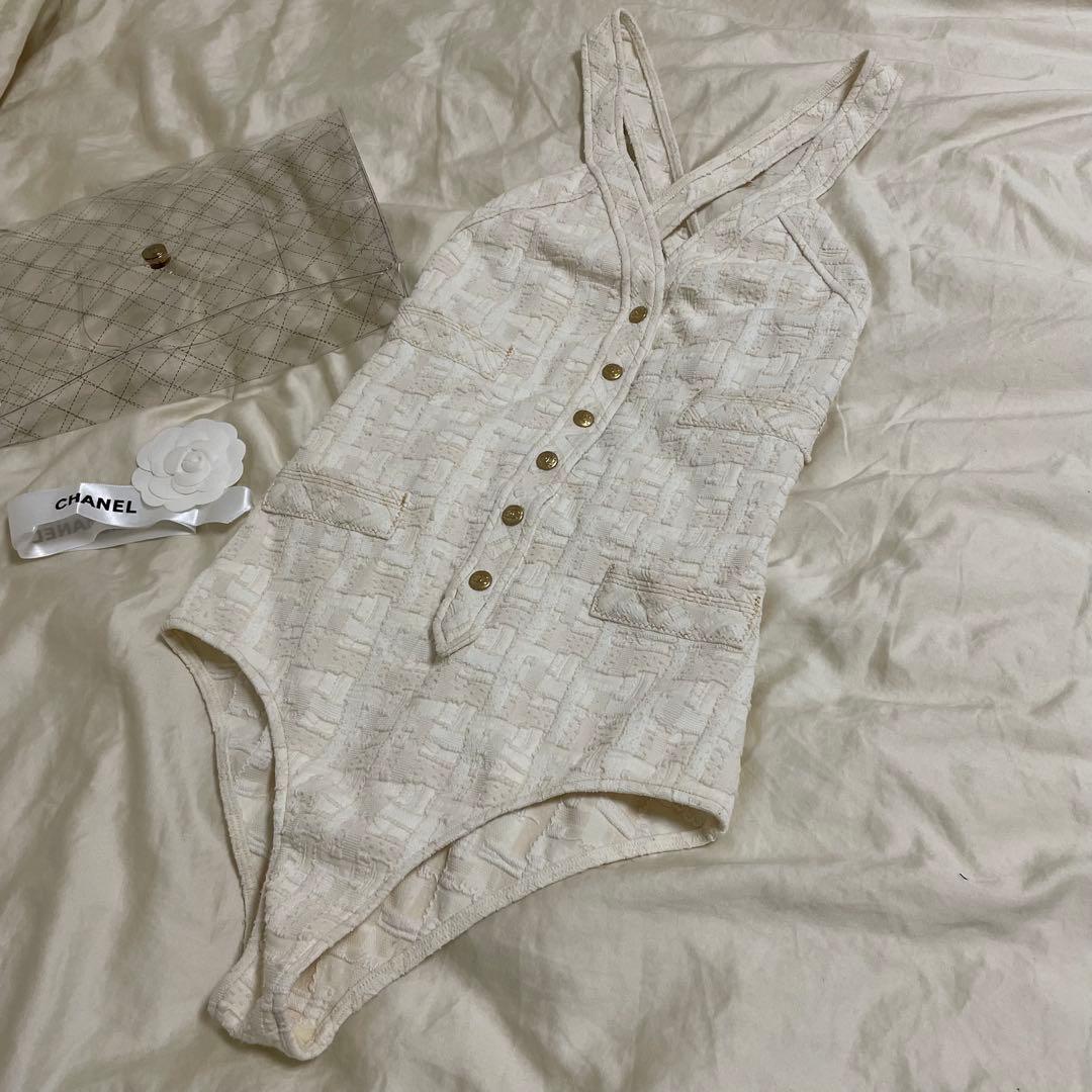 CHANEL ツイード スイムワンピース スイムウェア 水着 ビキニ シャネル