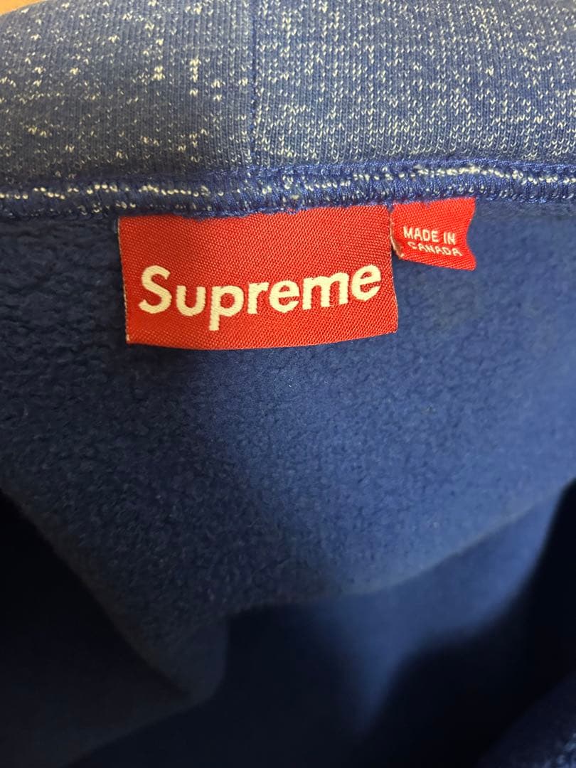 Supremeジップパーカーブルー　青　Mサイズ
