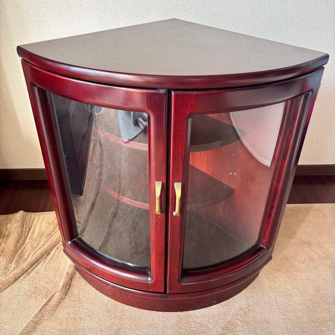 カリモク KARIMOKU コーナーキャビネット 赤茶