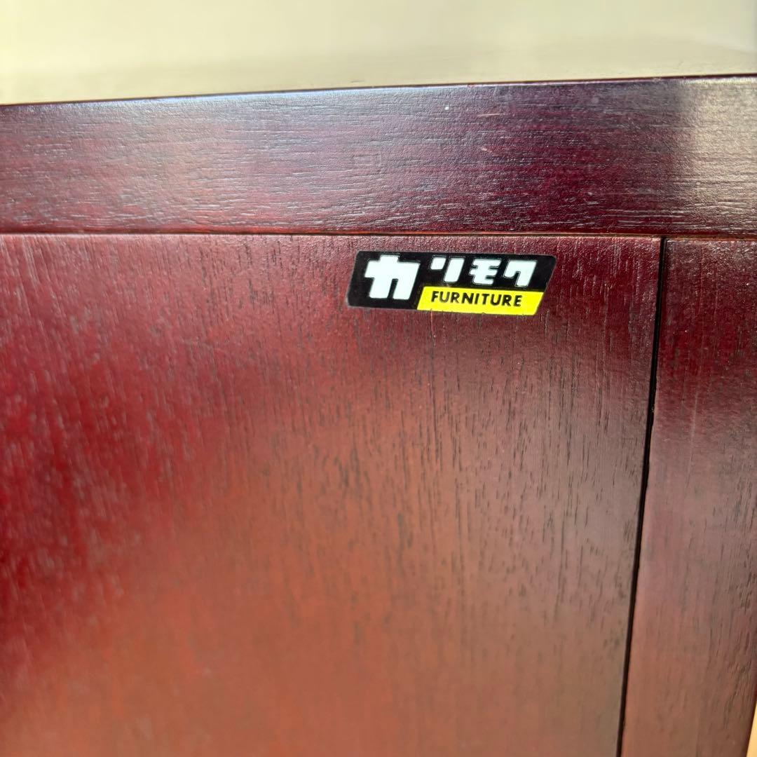 カリモク KARIMOKU コーナーキャビネット 赤茶