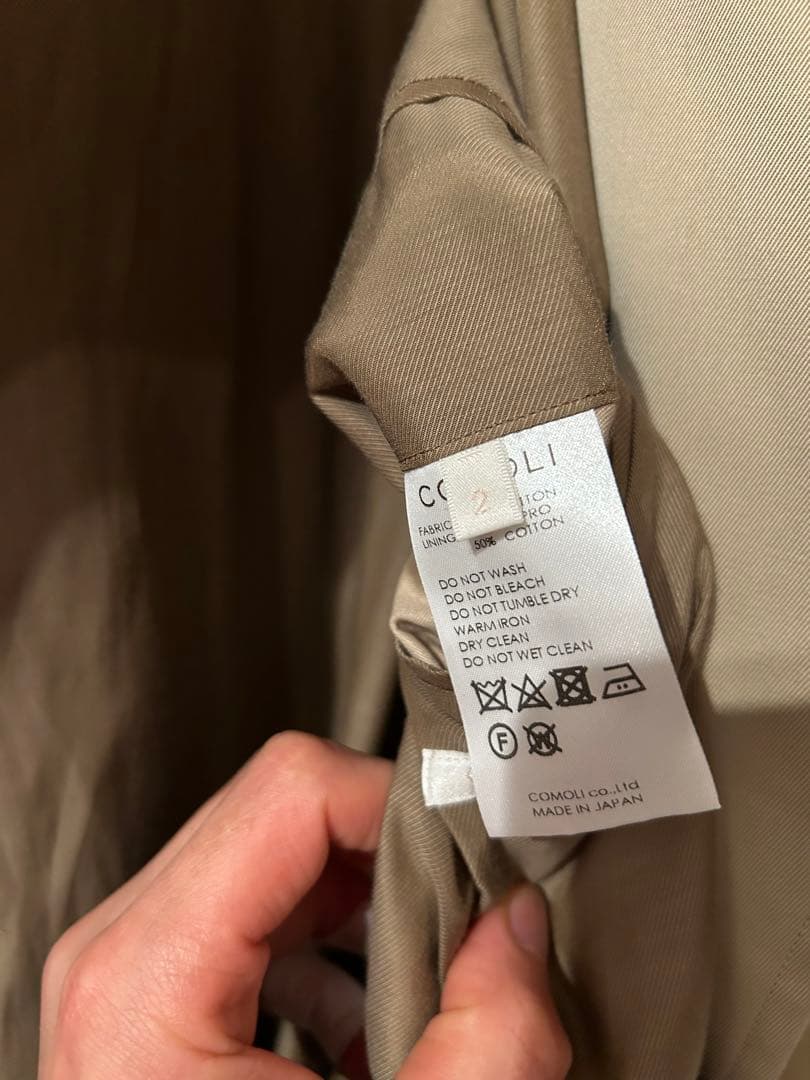 コモリ　タイロッケンコート 23SS サイズ2 ほぼ未使用品